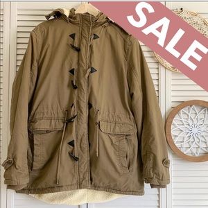 NWOT- Wantdo Women's Winter Thicken Coat with Removable Hood, Military Style